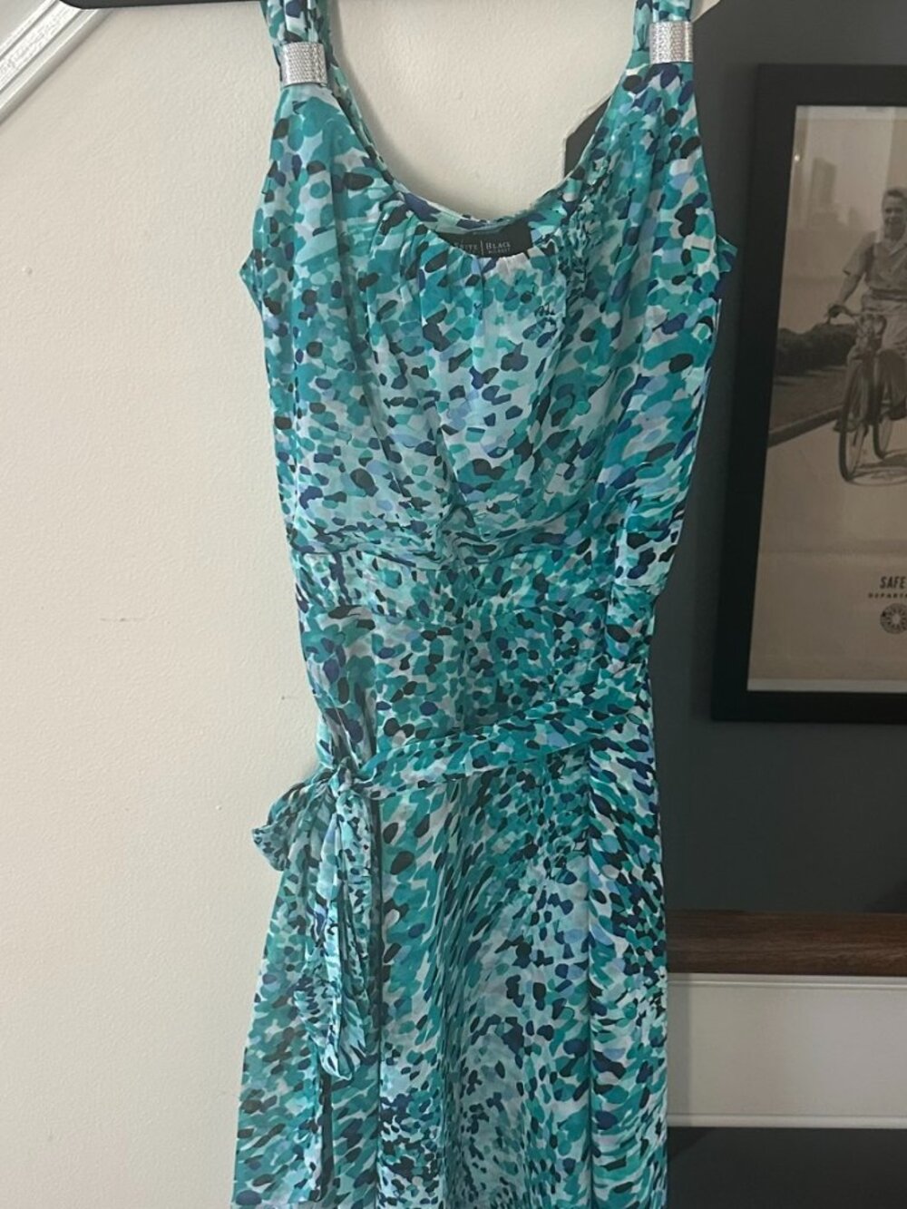 White House Black Market Sleeveless Printed Fit‑and‑Flare Dress – Size 8